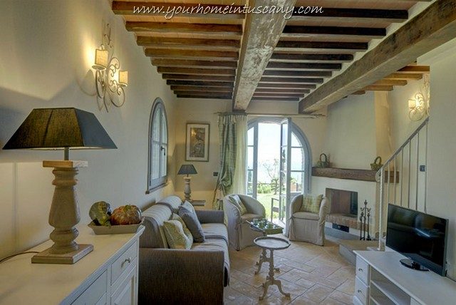 living con il camino